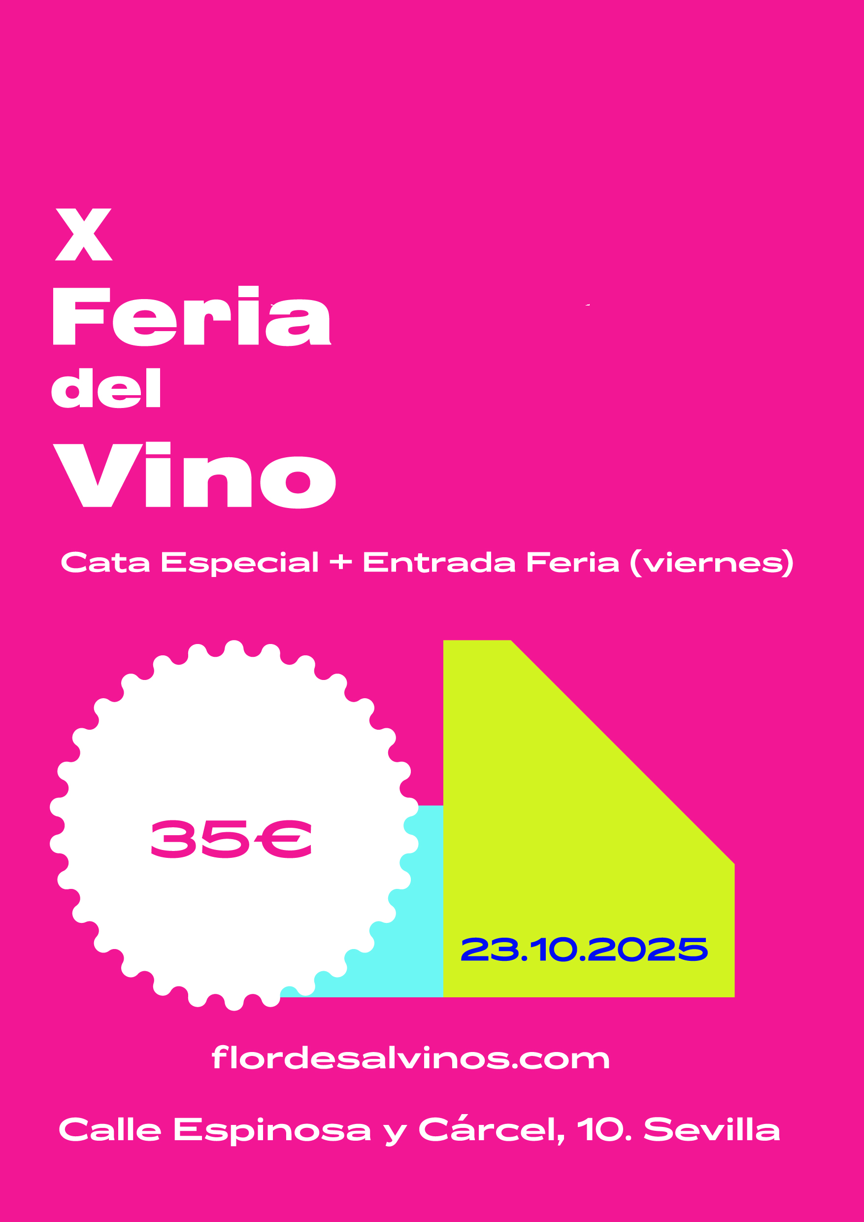 23 Octubre (Vie) - FERIA DEL VINO + CATA ESPECIAL (viernes) - 19:00h